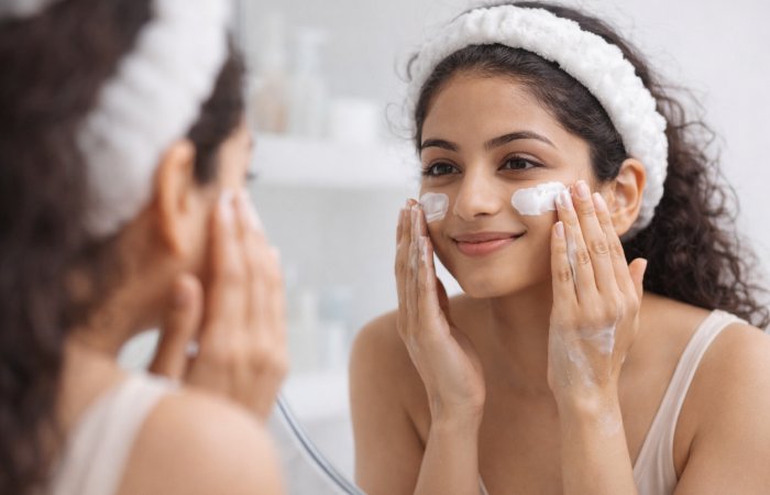 How to apply Hyphen sunscreen using the two-finger rule for full coverage